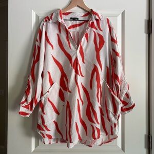 For Cynthia Linen Blend Women’s Top